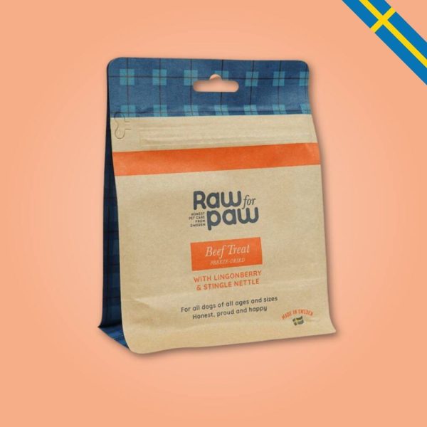 Raw for Paw nötkött hundgodis beef glada hundar
