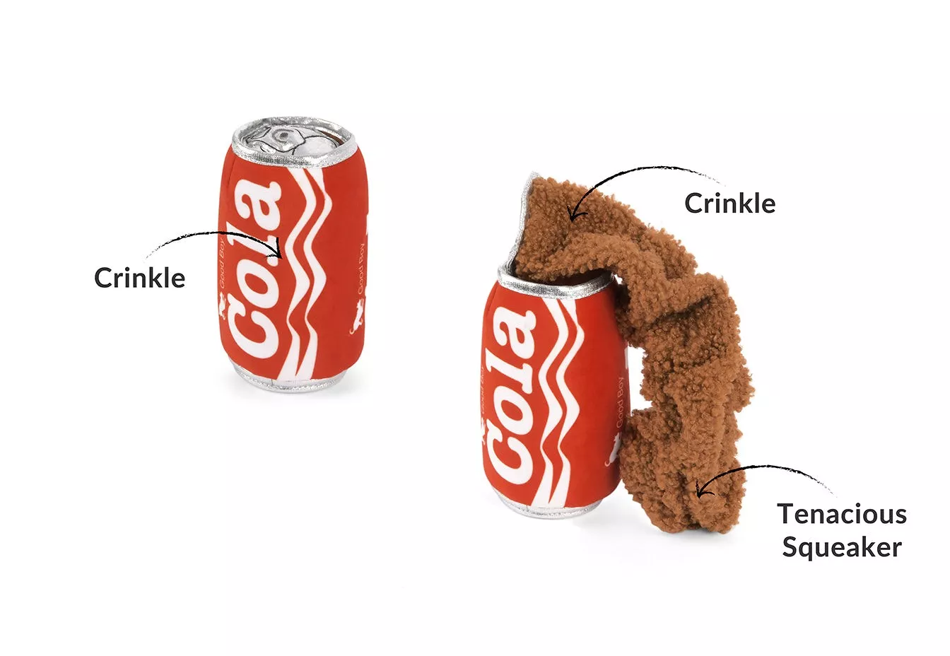 pet play cola burk hundleksak glada hundar
