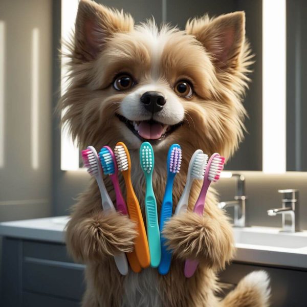 Dog toothbrushes glada hundar
