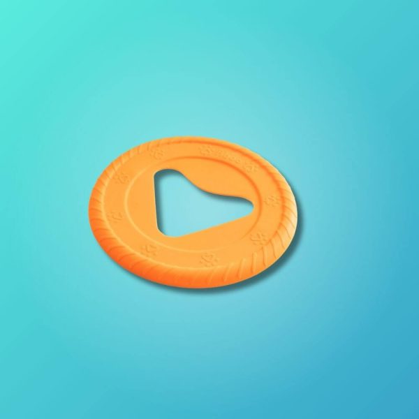 fiboo frisboo frisbee orange glada hundar