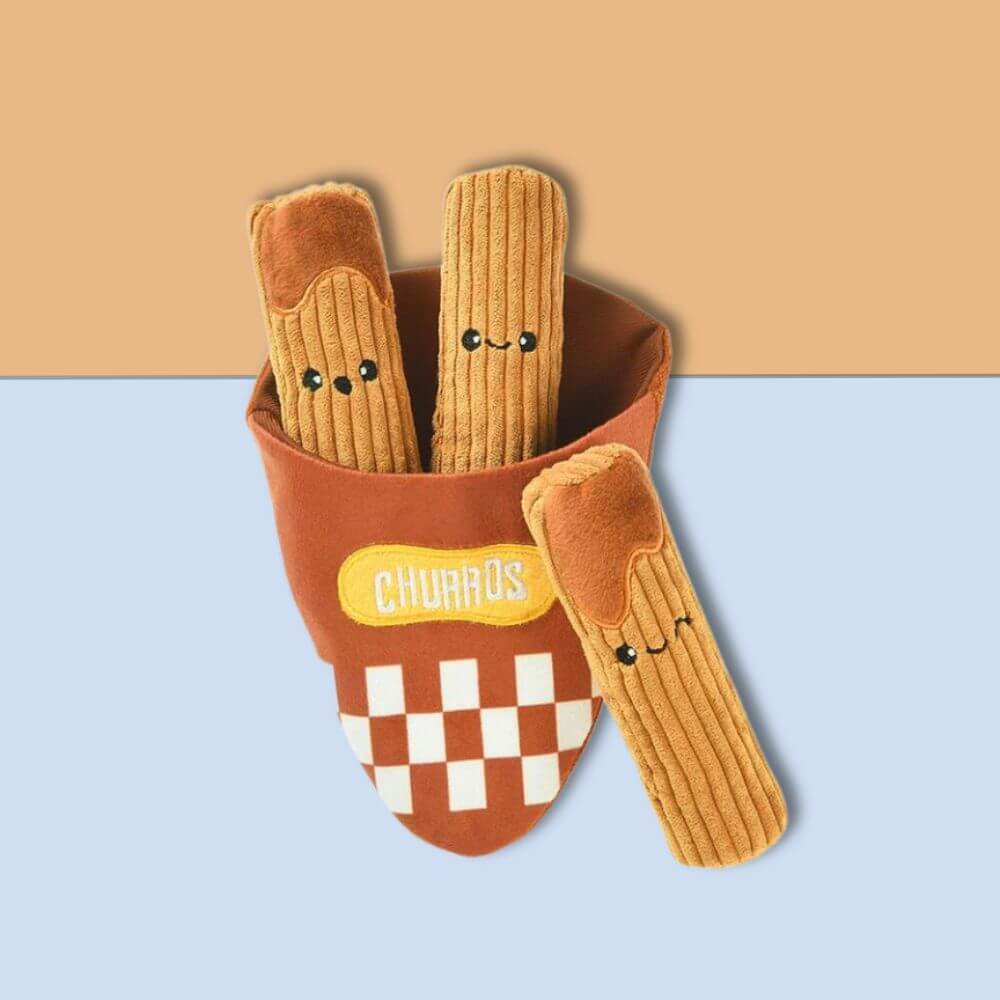Hugsmart churros hundleksak glada hundar