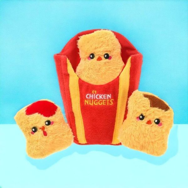 Hugsmart chicken nuggets hundleksak glada hundar