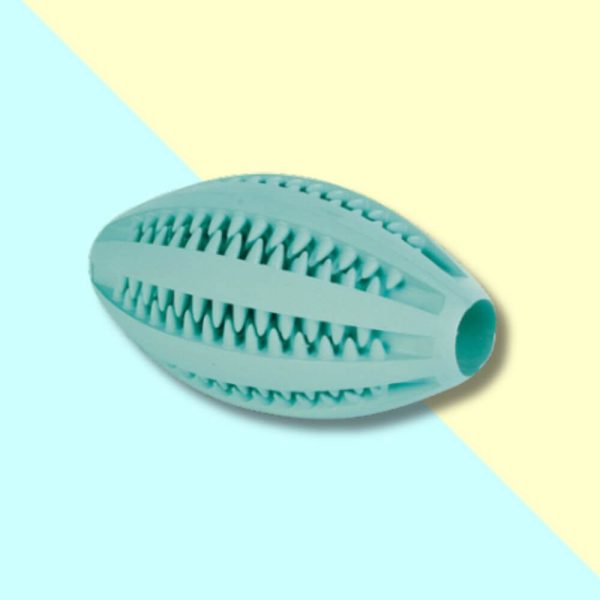Trixie tuggleksak denta fun rugbyboll glada hundar