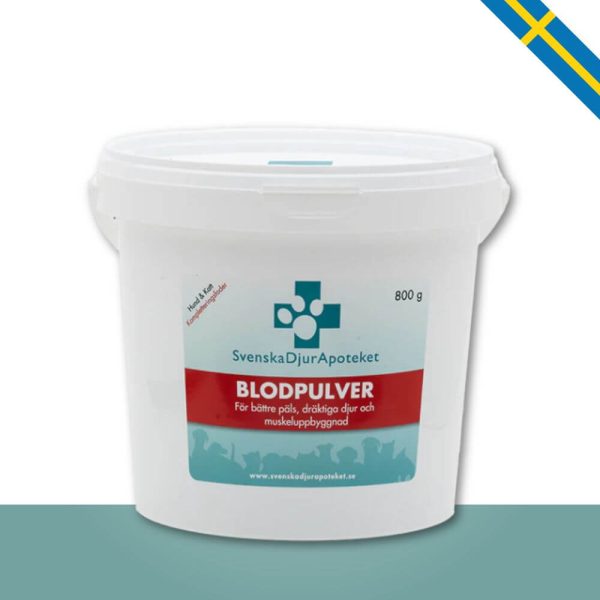 Svenska djurapoteket blodpulver kosttillskott glada hundar