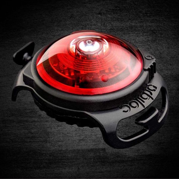 Orbiloc dual säkerhetslampa röd glada hundar