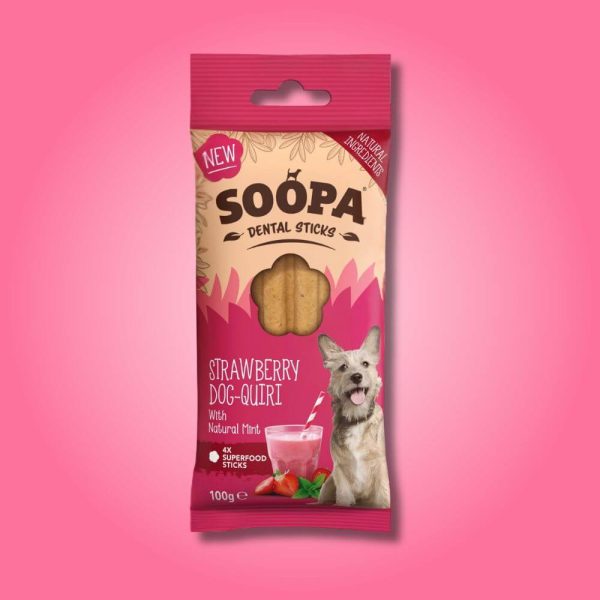 Soopa dental sticks jordgubbe strawberry glada hundar