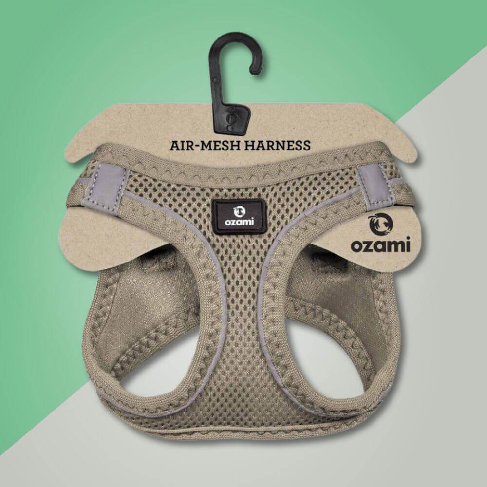 ozami hundsele air mesh beige glada hundar