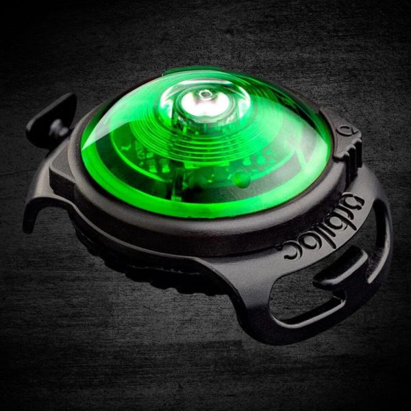 Orbiloc lampa grön glada hundar