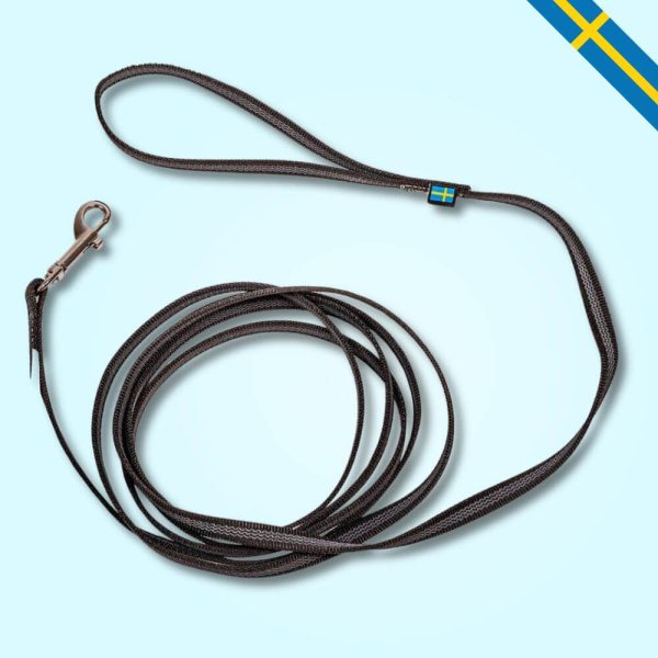 Alac antiglid koppel Svart 12mm x 300cm glada hundar