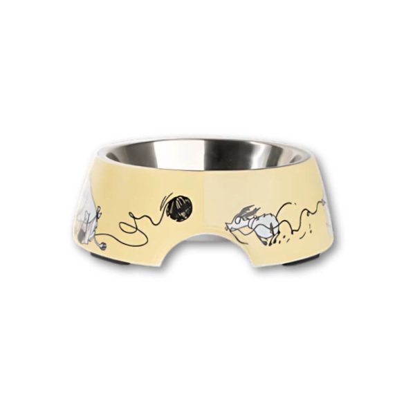 Moomin for pets Mumin matskål gul medium glada hundar