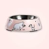 Moomin for pets Mumin matskål rosa small glada hundar
