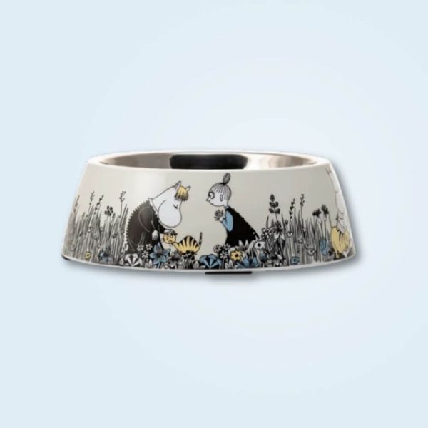 Moomin for pets Mumin matskål grå large glada hundar