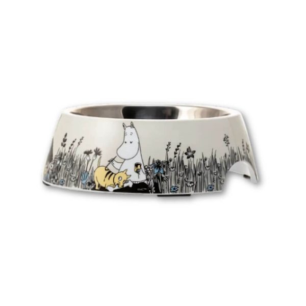 Moomin for pets Mumin matskål grå large glada hundar