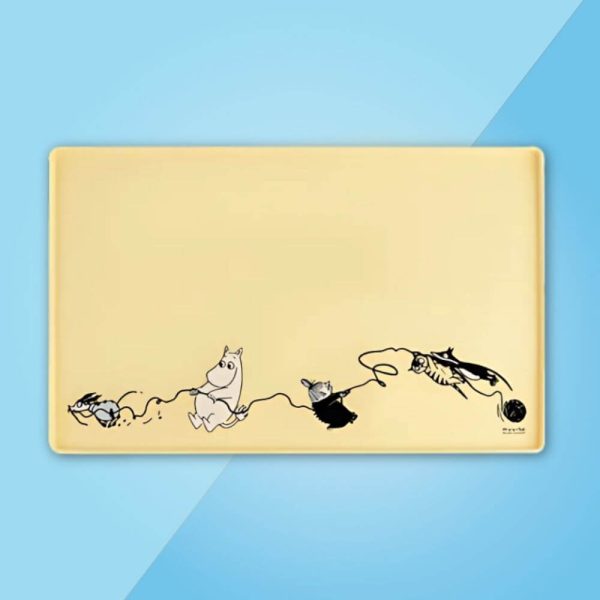Muurla for pets Moomin silikonunderlägg gul glada hundar