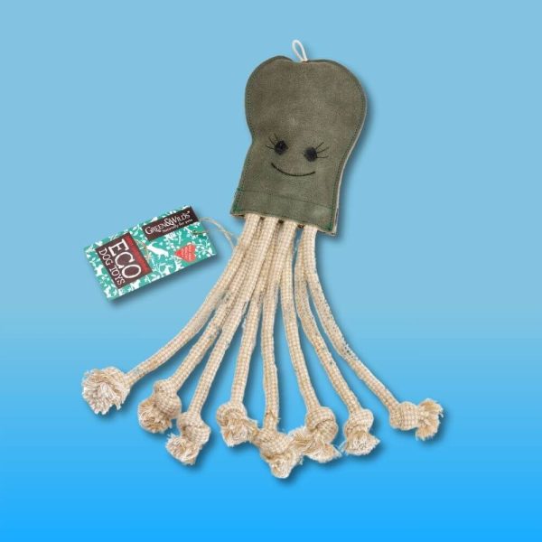 green and wilds olive the octopus hundleksak glada hundar