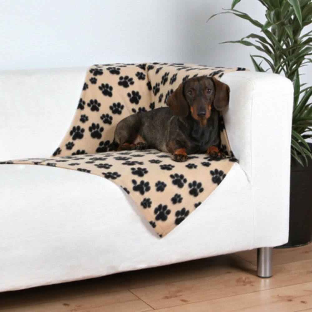 Trixie barney fleece filt beige glada hundar
