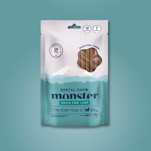 monster dental chew sticks lamm medium glada hundar