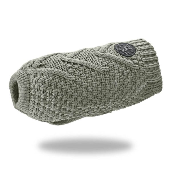 Hunter grön hundpullover stickad hundtröja glada hundar