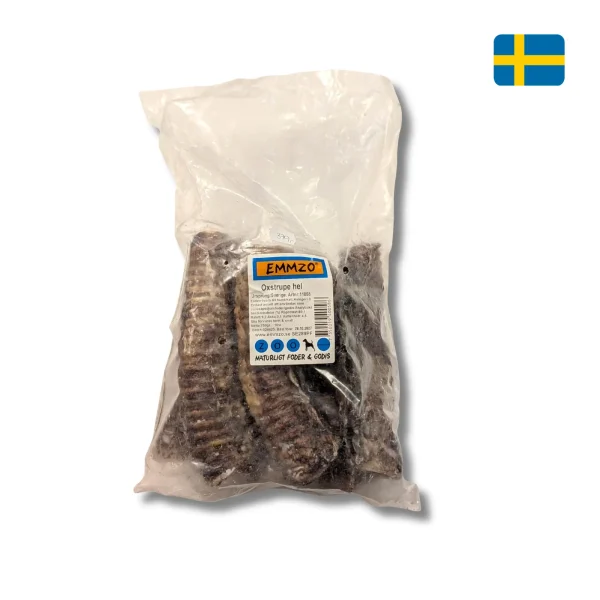 Emmzo Svensk Oxstrupe Storpack 750 g – naturligt hundtugg av svensk oxstrupe