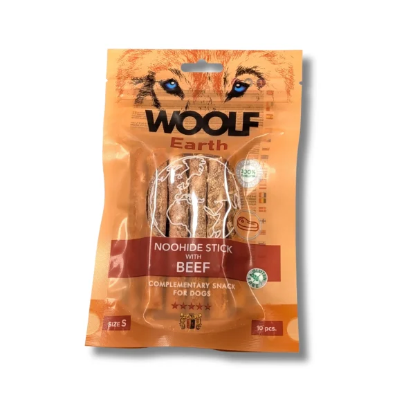 Woolf Earth Noohide Size S Beef gelatinbaserat hundtugg med nöt
